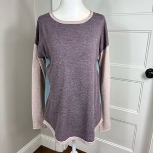 Smartwool Shadow Pine Colorblock Crewneck Sweater Size S